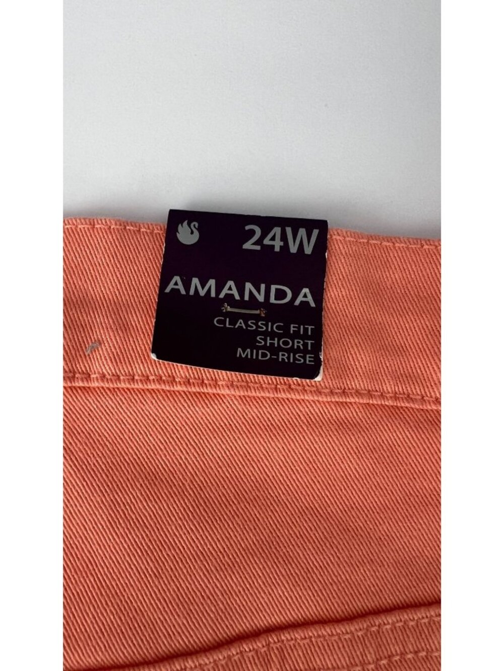 Gloria Vanderbilt Amanda Size 24W Classic Fit Shorts Mid Rise Peach NWT - Picture 6 of 6